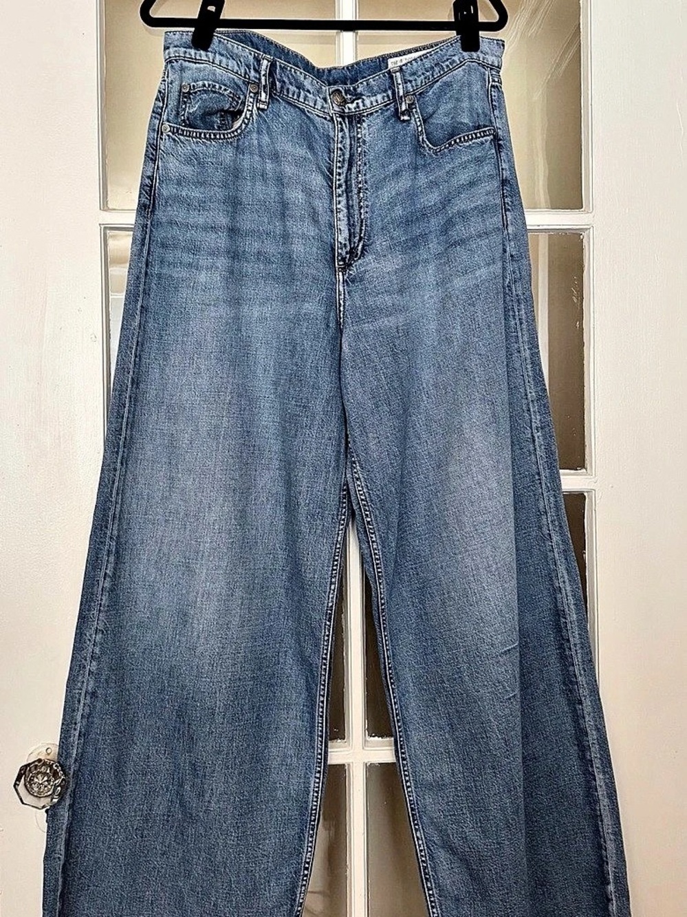 rag & bone Logan Wide Leg Jeans Blue Waist 33